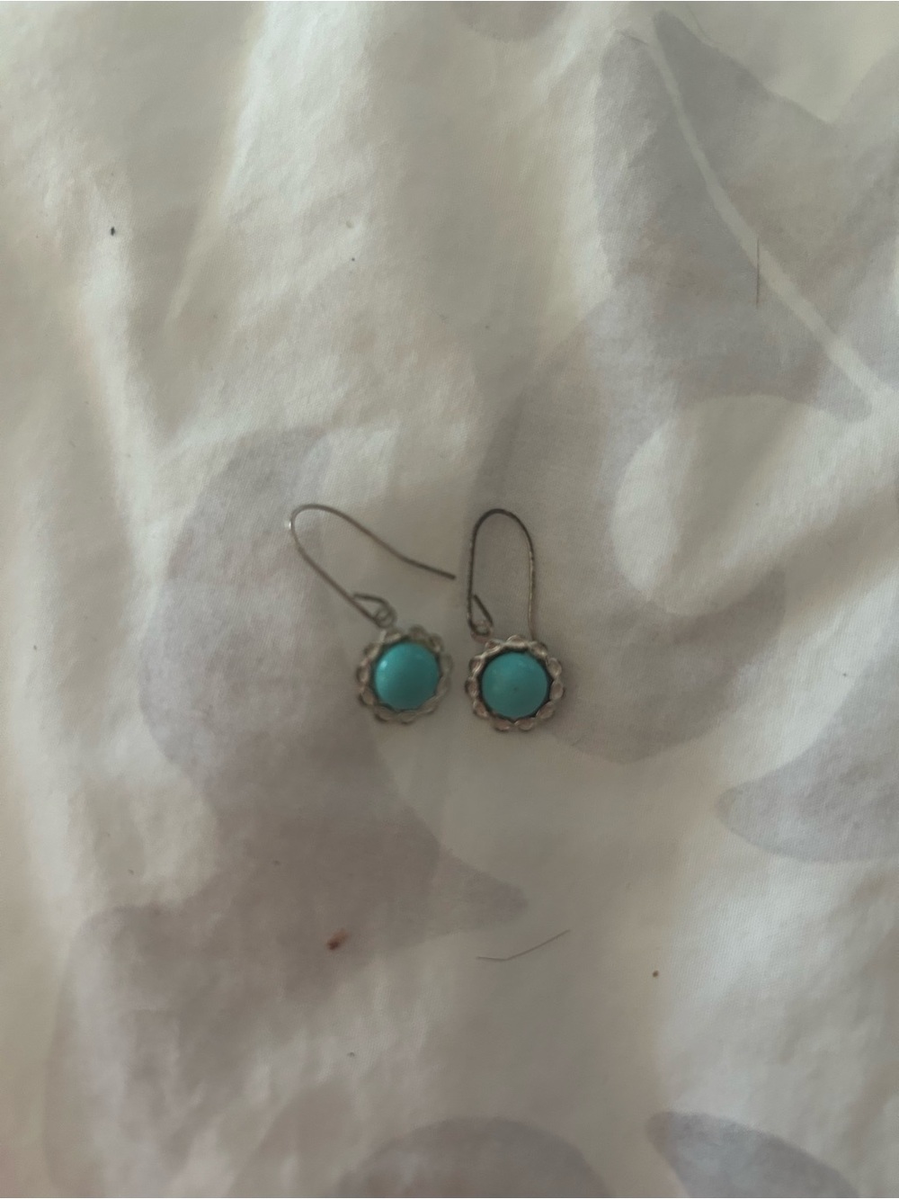 Turquoise Drop Earrings - Blue Stone Dangles